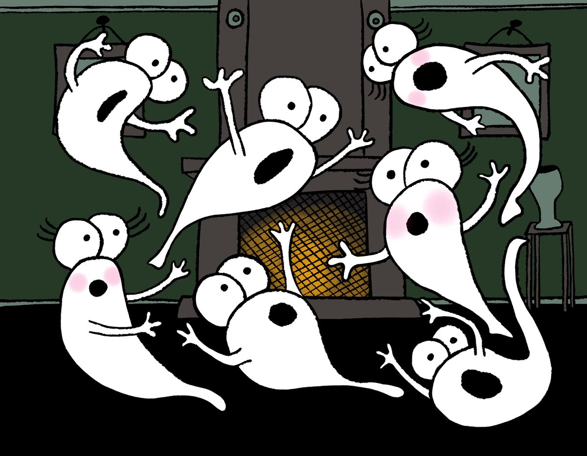 lisalynchwrites's tweet photo. Party for ghosts, my latest doodle. https://t.co/SsVfCVz9K0