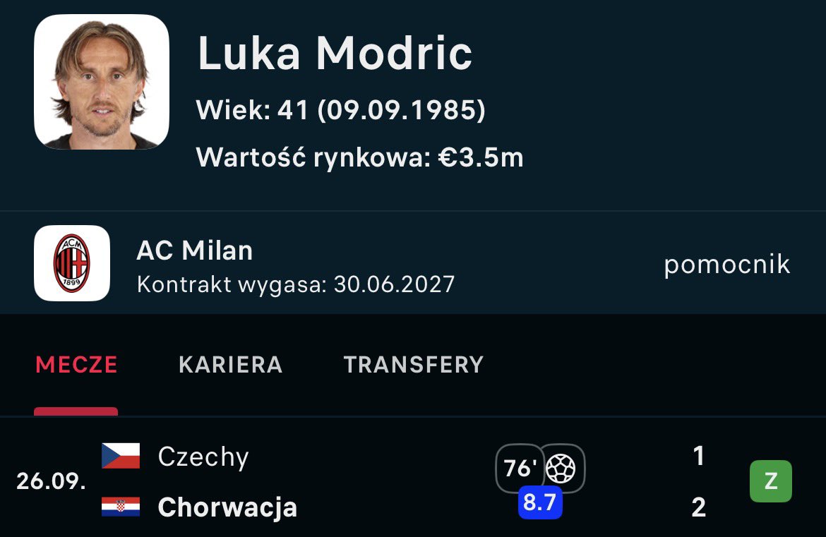 PiloxLP's tweet photo. Jak się starzeć piłkarsko, to tylko jak Luka Modrić. Może mam kiepską pamięć, ale naprawdę nie przypominam sobie gościa, który w tym wieku wciąż grałby na takim poziomie. https://t.co/LvUTlktlf9