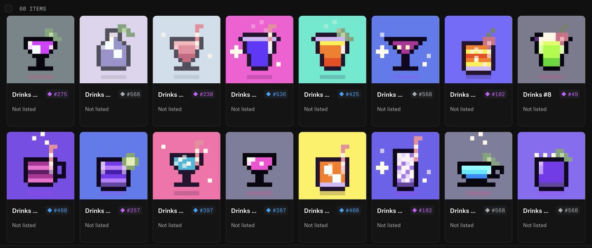 onchaindrinks's tweet photo. what a delicious looking collection we have no ?

lets have a drinkkkk !!!

Art revealed.
Fully onchain metadata ! 

!!! https://t.co/0ck6Dx9S1R