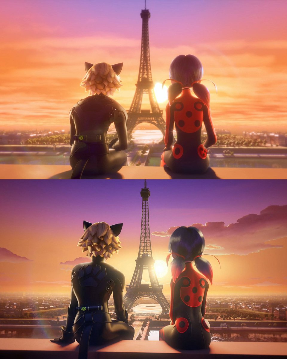 Miracul95998611's tweet photo. ✨️ Ladynoir rooftop sunset scene ‒ “Mister Agreste” vs “The Chained Titans”! 🐞🎇

#MLB #MiraculousLadybug #MLBS6 #MLBS6Spoilers #MiraculousSeason6 https://t.co/w5ihXP33dQ