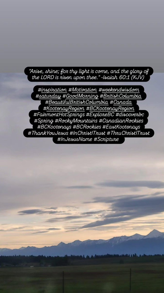 edwinpierrot13's tweet photo. #inspiration #Motivation #weekendwisdom #saturday #GoodMorning #BritishColumbia #BeautifulBritishColumbia #Canada #KootenayRegion #BCKootenayRegion #FairmontHotSprings #ExploreBC #discoverbc #Summer #ThankYouJesus #InChristITrust #InJesusName #Scripture https://t.co/F0Xd443eSO