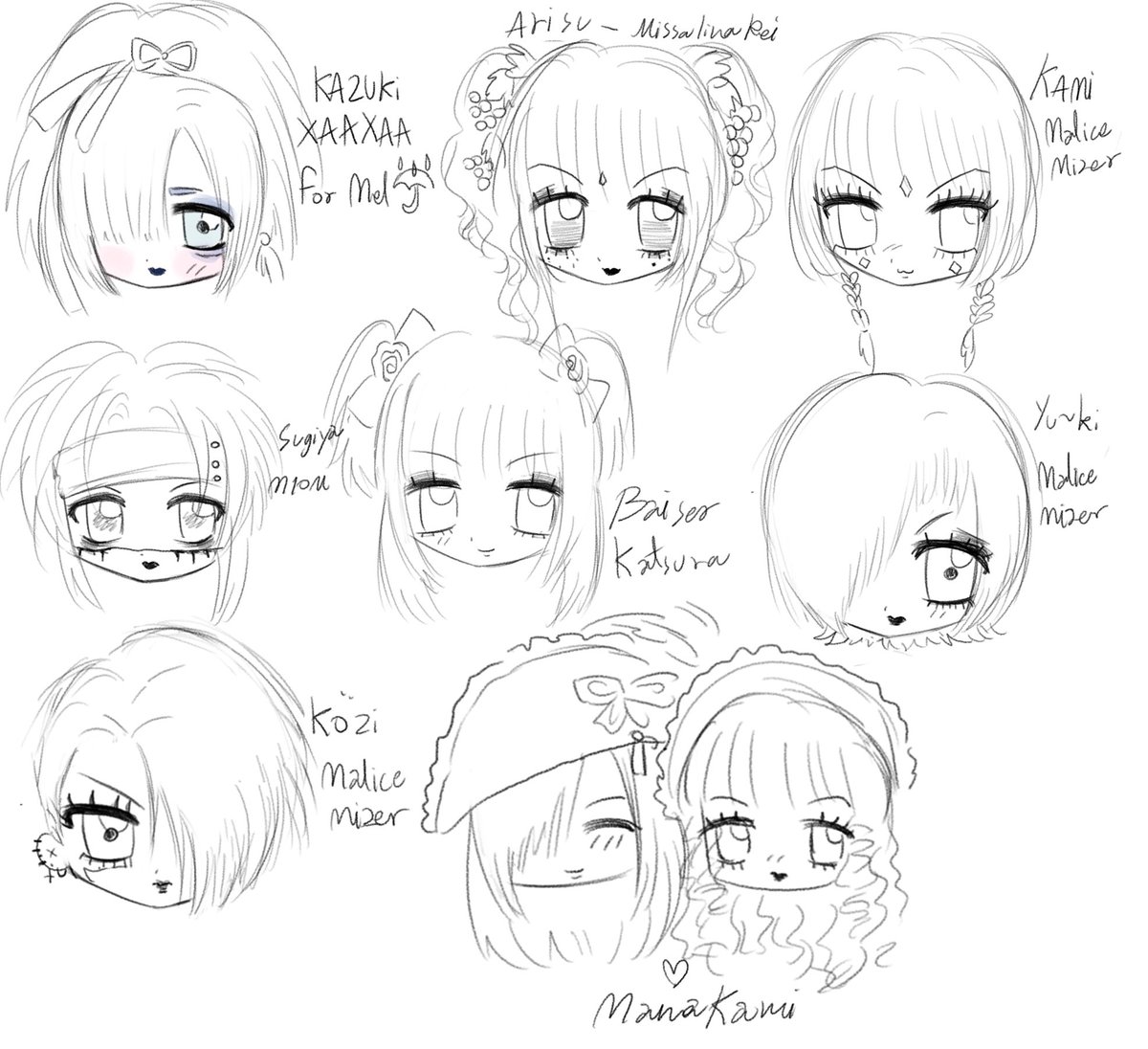 ce1eine's tweet photo. Stuff I drew on livestream...
(( requested ))

#Malicemizer #Manakami #Gackt https://t.co/xz6hx4xoql