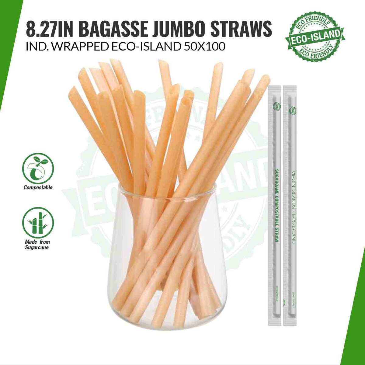 plasticpro3's tweet photo. Eco-Island Bagasse Jumbo Straw 3x8-inch 50/100 — case-pack ready.

Call/WA: +1 284 442 3331 | +1 284 542 3331
https://t.co/o2CKknZRVD
#EcoIsland #BVI https://t.co/zWfOOjvqGF