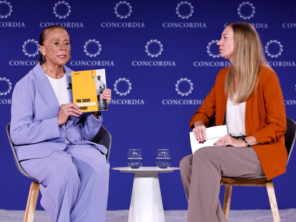 AliCenter's tweet photo. Our Co-Founder, President and CEO @RealLonnieAli recently made an appearance at the @ConcordiaSummit in New York, sharing an enduring message of compassion in action through our work with the Muhammad Ali Index.

Sign the Compassion Pledge: https://t.co/2P8wgioDLC https://t.co/S9JSzdFJjU