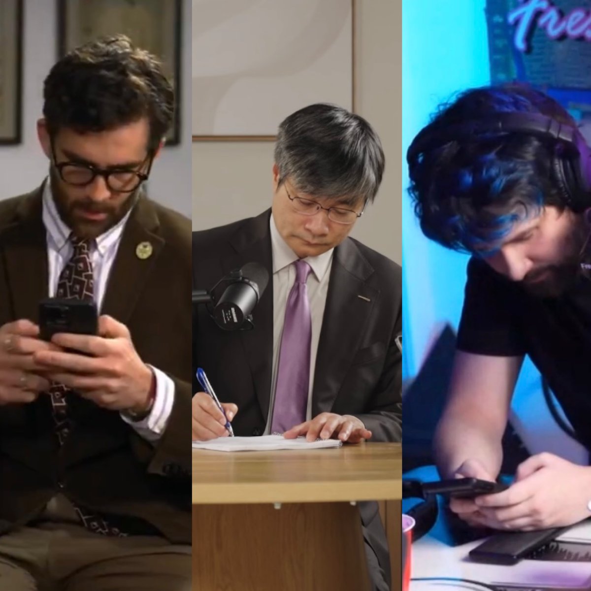 CozyMythra's tweet photo. Nick Fuentes doesn’t need notes or a phone during a podcast, interview, or live debate. That’s why he’s the goat 🐐 https://t.co/dOajhp8O0E
