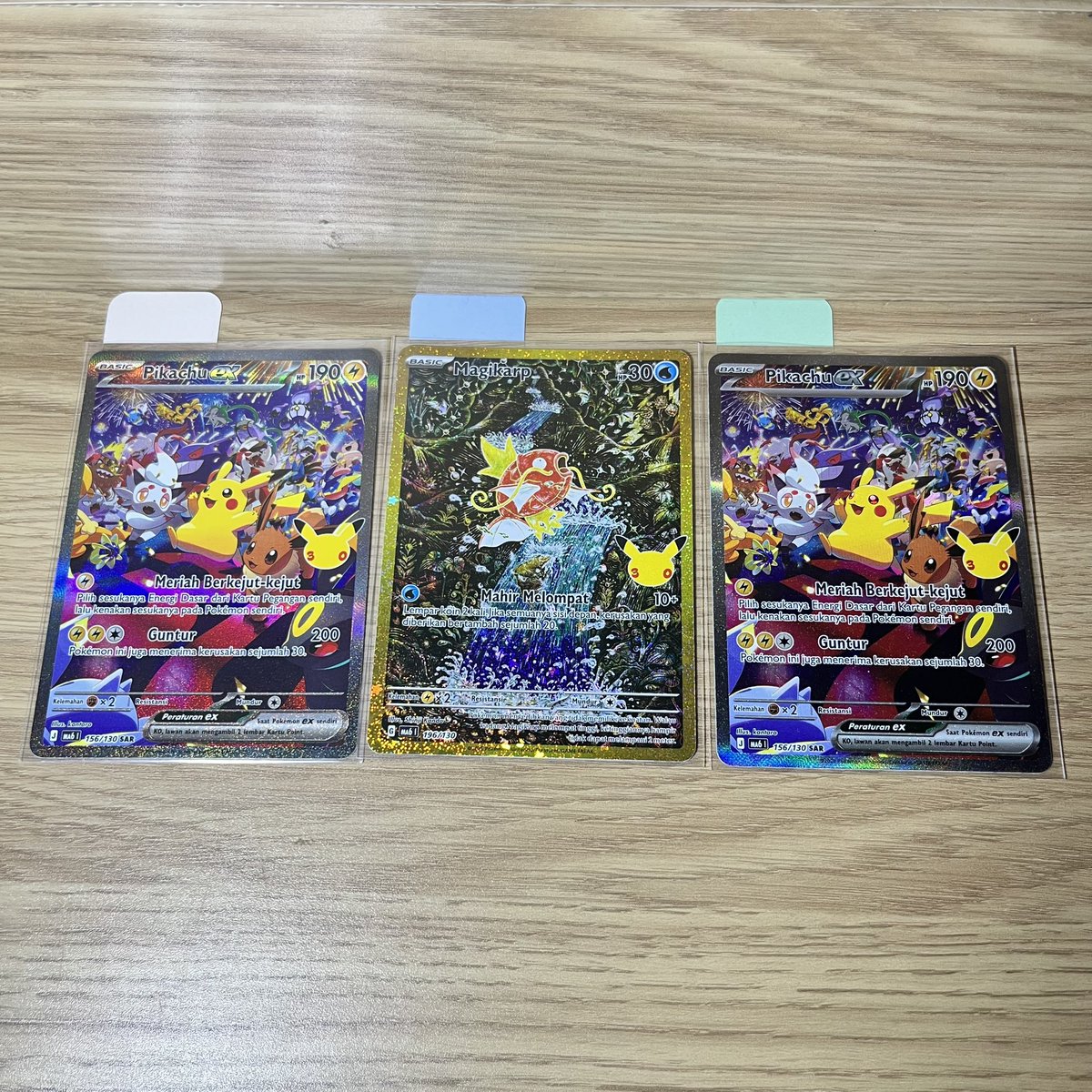 rchlmaureen's tweet photo. WTS
Pokemon 30th Anniversary

Freshly pull

- Pikachu Ex SAR (night)
- Magikarp Classic ed

Price? DM

Bisa co via oren
Dom Jakarta Utara

#wts #pokemon #pokemontcg #pikachu #magikarp https://t.co/eWoWpvNPUI