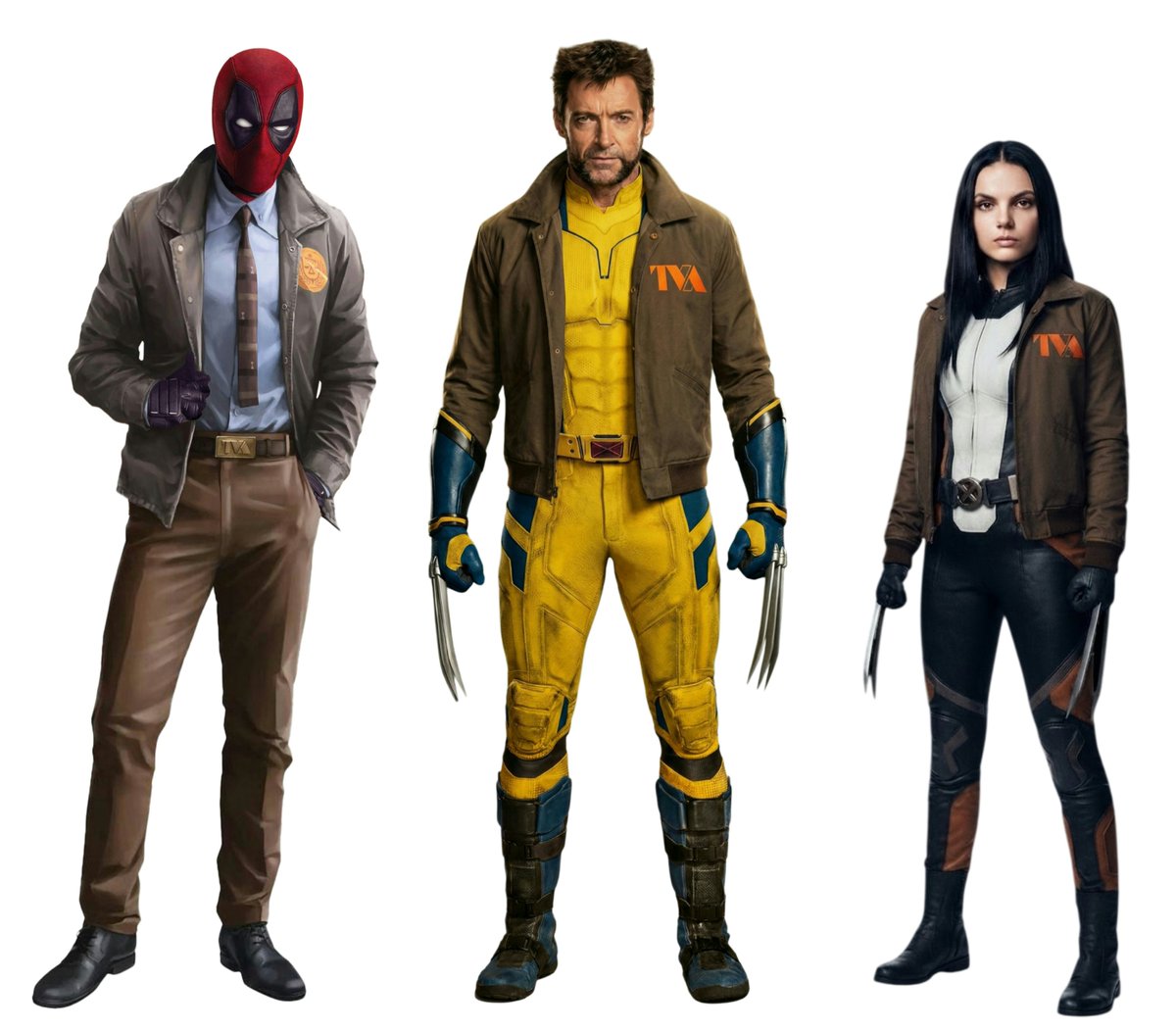 brs123_brs's tweet photo. Deadpool, Wolverine and X-23 as TVA Agents.

#AvengersDoomsday https://t.co/Sp8trowOwM