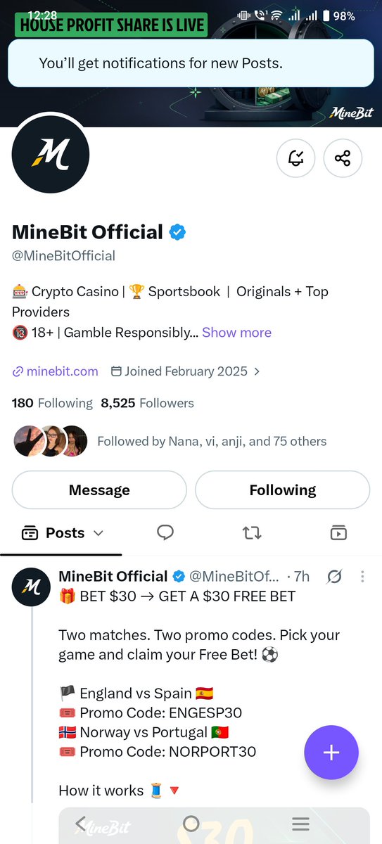 luckymaiii's tweet photo. @MineBitOfficial That's amazing! Congrats on your max win 🎉🥳

tagging: @mnicooky1 @luckysszie @szageee 

Thank you @MineBitOfficial 🫶🍀😊 https://t.co/MAO71n9UNq