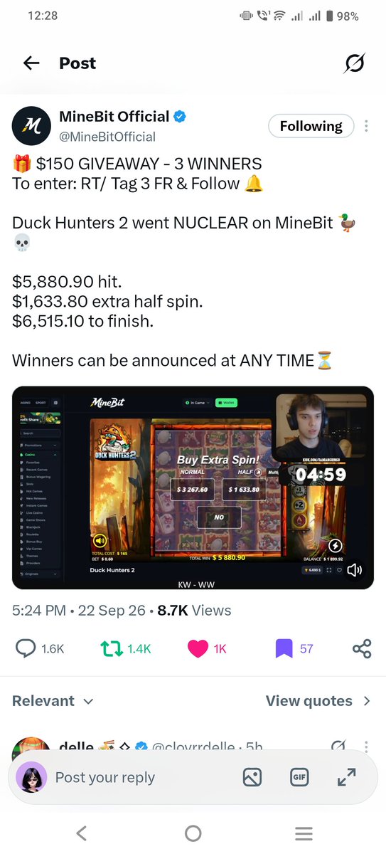 luckymaiii's tweet photo. @MineBitOfficial That's amazing! Congrats on your max win 🎉🥳

tagging: @mnicooky1 @luckysszie @szageee 

Thank you @MineBitOfficial 🫶🍀😊 https://t.co/MAO71n9UNq