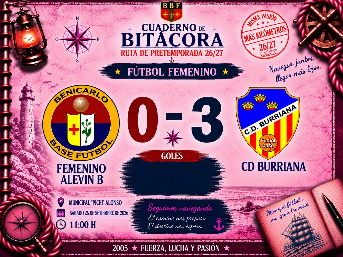 benicarlobf's tweet photo. 🔴🔵 𝗥𝗨𝗧𝗔 𝗗𝗘 𝗣𝗥𝗘𝗧𝗘𝗠𝗣𝗢𝗥𝗔𝗗𝗔 26/27 · 𝗙𝗘𝗠𝗘𝗡𝗜𝗡𝗢 𝗔𝗟𝗘𝗩𝗜𝗡 "𝗕"

⚓ 𝗘𝗦𝗖𝗔𝗟𝗔 03

🏟️ Sábado 26 de setiembre
📅 Municipal Àngel 'Pichi' Alonso
𝗙𝗘𝗠𝗘𝗡𝗜𝗡𝗢 𝗔𝗟𝗘𝗩𝗜𝗡 "𝗕" 0️⃣ 𝗖𝗗 𝗕𝗨𝗥𝗥𝗜𝗔𝗡𝗔 "𝗕" 3️⃣ https://t.co/OdeXYA7DdL