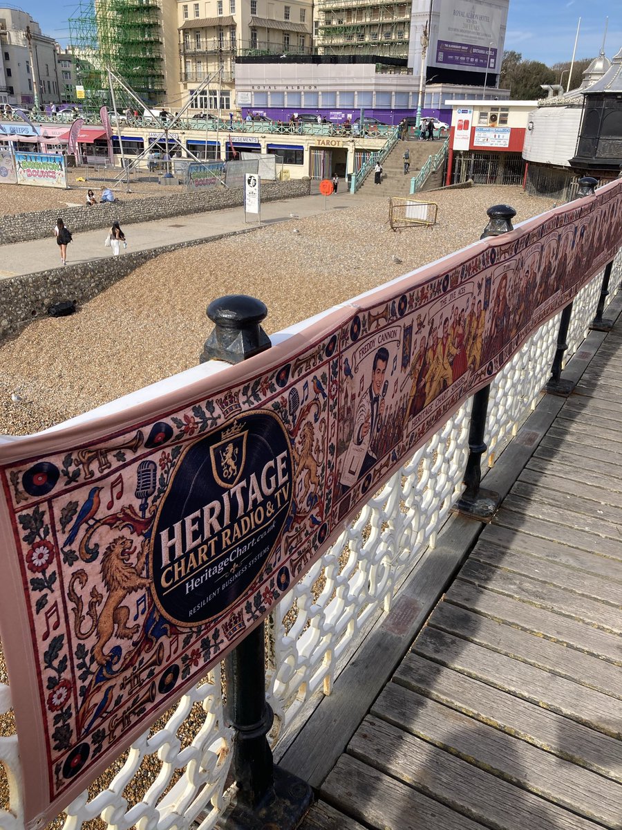 MikeReadUK's tweet photo. The new Bayeux Tapestry … our Heritage Chart Tapestry is now on display at Brighton Palace Pier.  @BTNPalacePier https://t.co/MUh5vN2b98