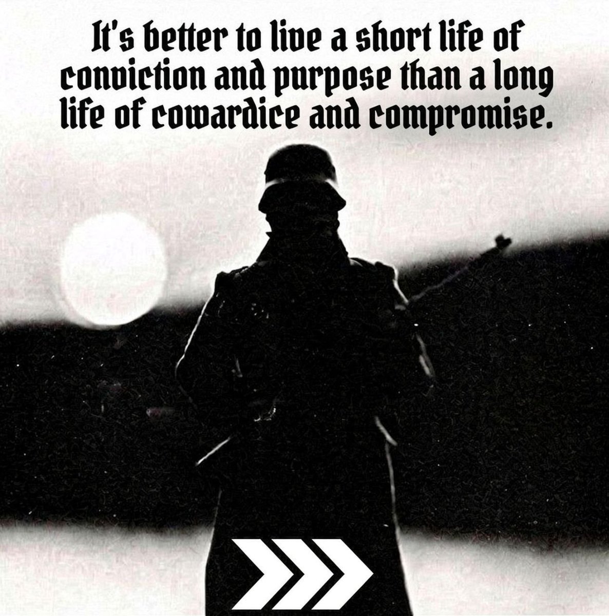 NSAWP_ID's tweet photo. Are you a man of conviction? A man of morals and ideals? If yes, you should get involved and help us secure the future.
Otherwise, you are just a passenger on the circus train. Content with going wherever the rails point, even if it’s over the cliff.

>>> https://t.co/97E9SnY3Mr