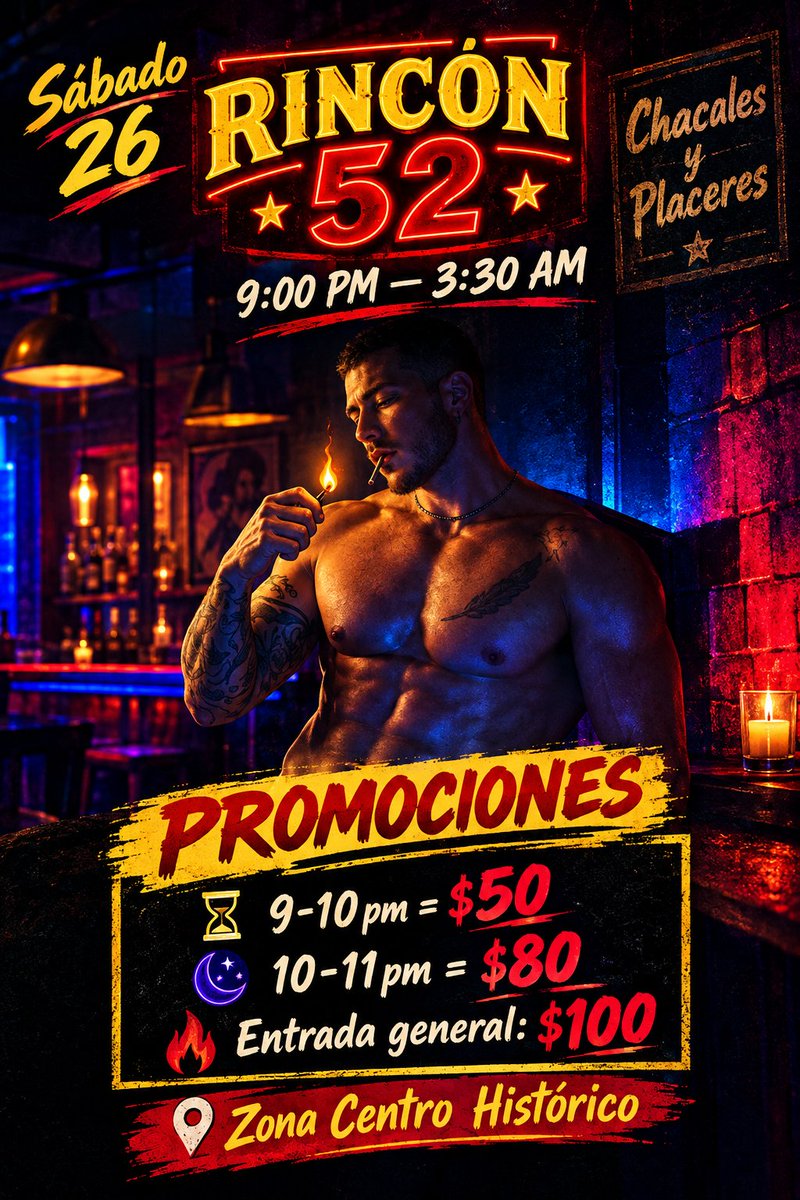 Rincon52Mid's tweet photo. SÀBADO  26:* 

   🛋️ ~NOCHES DE RINCÓN~
🕧 9:00 PM — 3:30 A.M.

- *ENTRADA GENERAL en $100*
Incluye:
-Acceso + bebida
 -Zonas de recreación 🥵
🌃Cuartos oscuros 🫣
🌊 Alberca con Hidromasaje
❄️ Todos los espacios climatizados.
🎮18-23 FREE PASS
Grupo: https://t.co/jGztqVv2Ms https://t.co/RXA3b74uSx