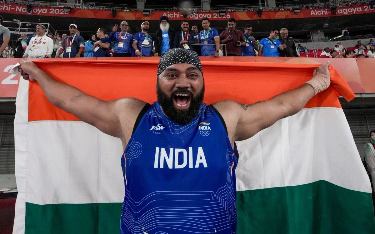 RavneetBittu's tweet photo. Heartiest congratulations to Tajinderpal Singh Toor from Moga, Punjab, on bagging the Silver Medal in Men’s Shot Put at #AsianGames2026.

 His third successive podium finish at the continental showpiece cements his legacy as one of Bharat’s finest track and field athletes.

Bharat is immensely proud of your grit and glorious achievement!
#AsianGames2026 #ShotPut #TeamIndia #Cheer4Bharat #PunjabPride