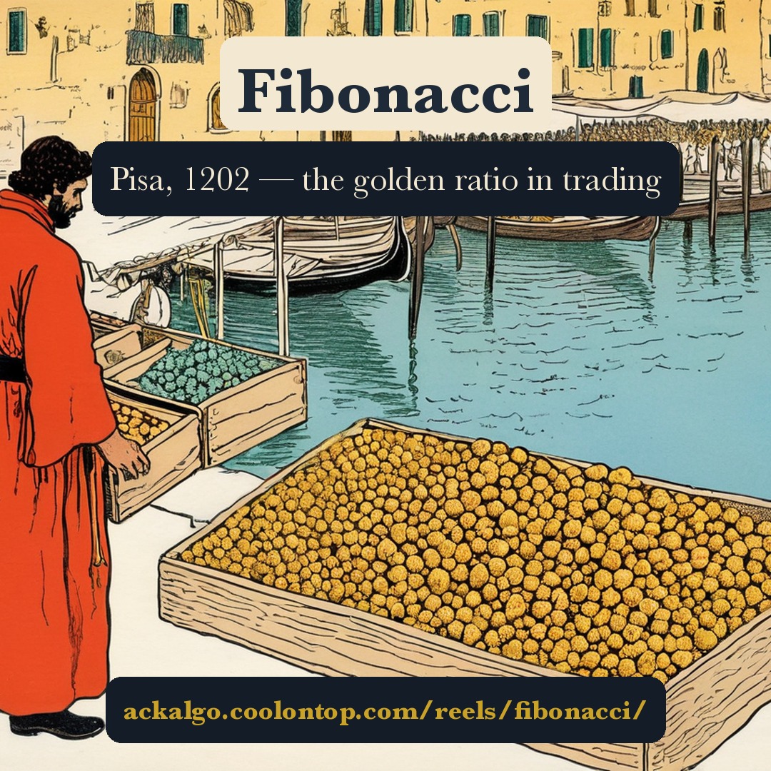 ackalgo's tweet photo. 1202, Pisa: Fibonacci's Liber Abaci. 800 years later traders still watch 38.2% and 61.8%. A map, not a prophecy.
Film + FAQ 👇
https://t.co/iHxTdHJOS1
#fibonacci #trading #technicalanalysis https://t.co/psvZ3W5PI8