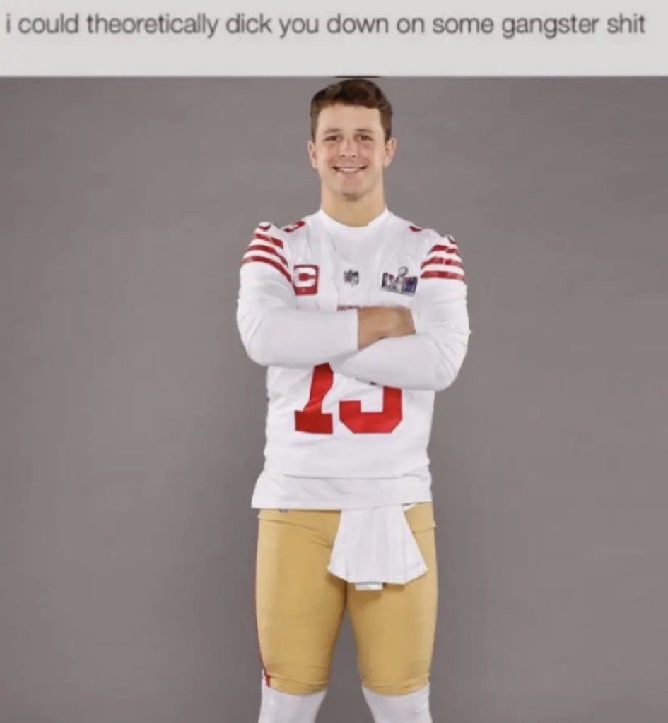 Milesyuhhh's tweet photo. @ZaZa813767 @BayAreaTrev Shi none of them have gotten close to the sb brock purdy has atleast been to won so shi it still stands he shouldnt be on this list with these bums😭🙏🏾And you aint even specify all of that you said “name something brock purdy has won” and i did so smd https://t.co/BzgBRy8rbz
