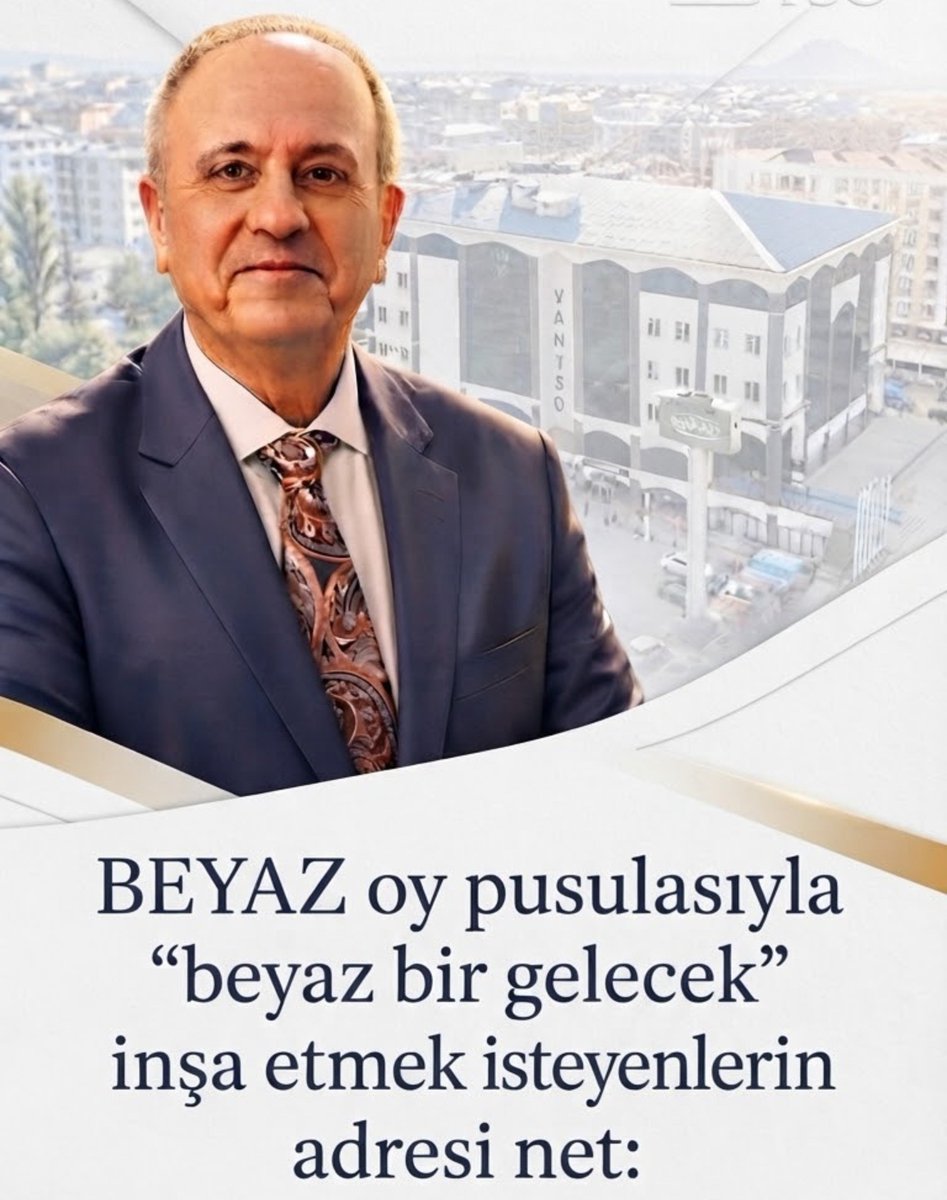 CevatMithatTAN's tweet photo. #BEYAZ oy pusulası, 
sadece bir tercih değil; 
şehrin geleceğine dair bir irade beyanıdır. 
#ZahirKandaşoğlu
#BeyazPusula ✉️
@VEFADERVAN65 https://t.co/Rvfv26E8yK