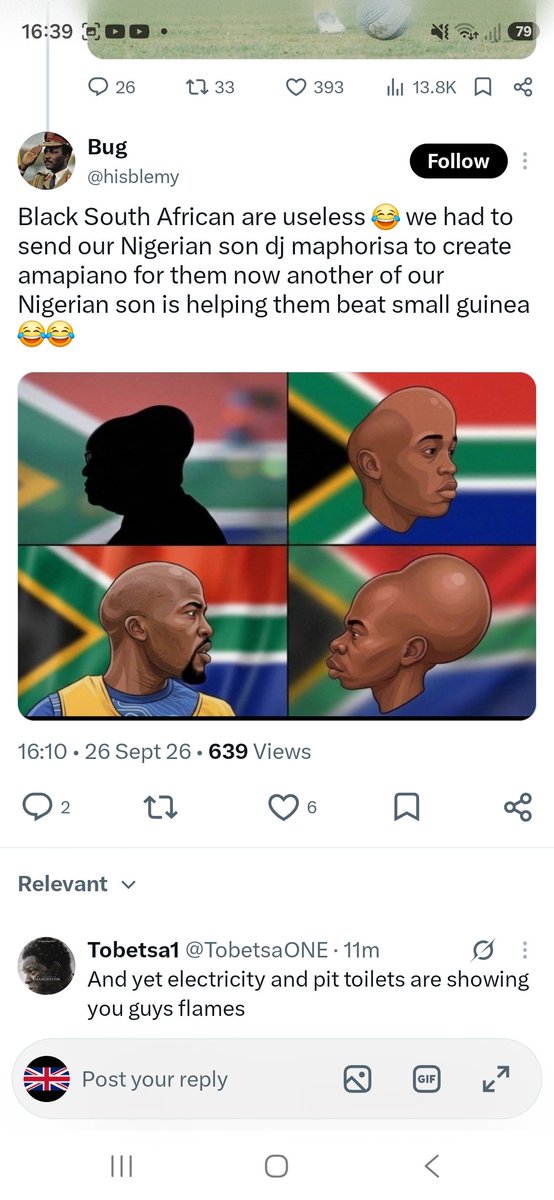 Pretty32pn's tweet photo. @BafanaBafana @StandardBankZA @adidasZA @SABC_Sport @10bet_ZA @HonorAfrica @REXONA_SA @socios @NUTRITECHFIT Nigerian scored for South Africa 
Thank you Chidimma https://t.co/5NY1OmZkvp