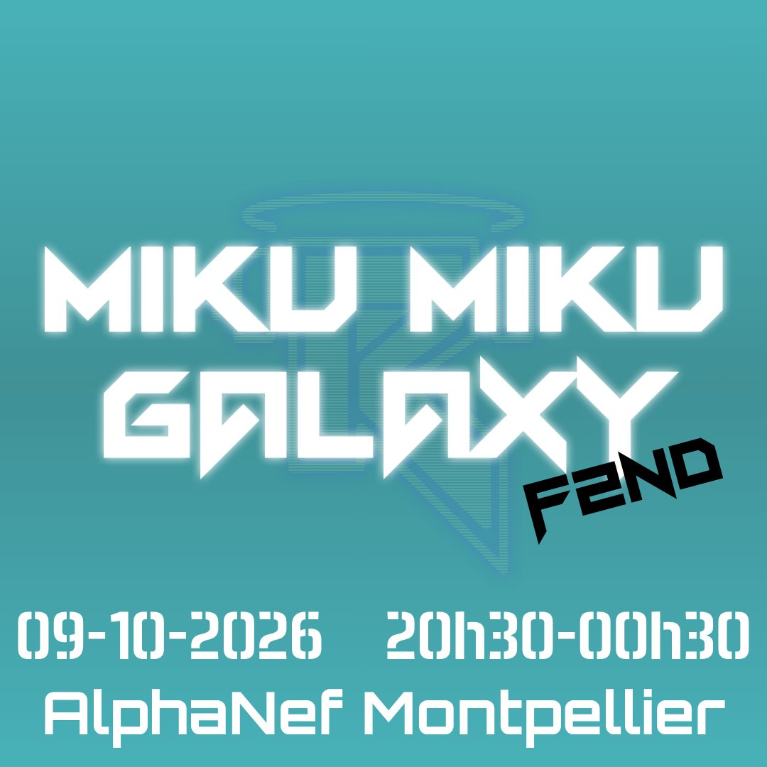 RhythmFreaks's tweet photo. Et nous revoilà ! Nous entamons cette saison avec une nouvelle itération de la Miku Miku galaxy tant vous aviez répondu présent lors de la précédente édition❤️
Retrouvez nous à @Alpha_Nef le vendredi 9/10 à partir de 20h30 pour une nouvelle soirée de découverte et de rencontre ✨ https://t.co/D6rzXKyvTc