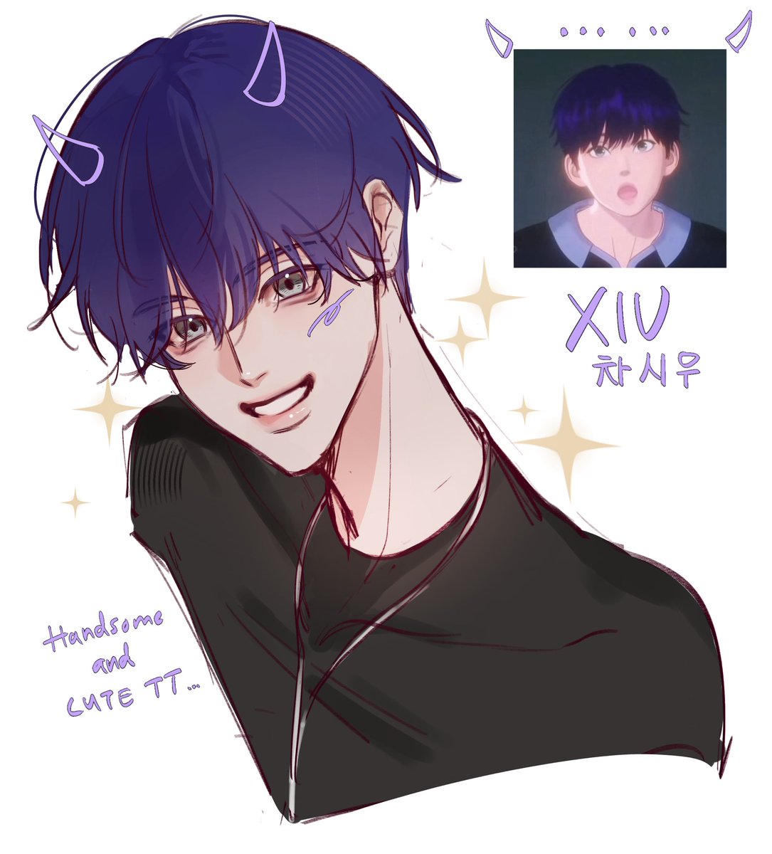 3choalsoecho's tweet photo. #wegosix #fanart XIU is cute TT I love him…… https://t.co/afQRR9A8fd