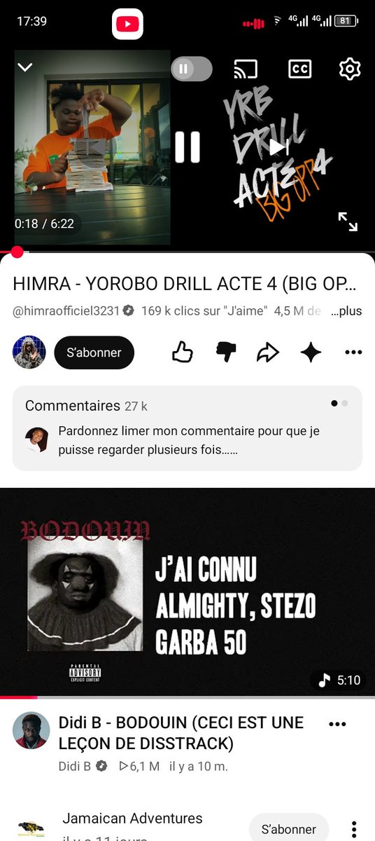 Celebrite467's tweet photo. @realabram1X Toi même faut voir champion ! Aucun son audio de ton artiste qui a plus de vue que "BODOUIN : une leçon de distrack" donc laisse affaire de nabo là. Yorobo drill c'est la réponse a BODOUIN une leçon de distrack donc comparons les chiffres des deux !😅😅😅🚀 https://t.co/2AzghNZVbh