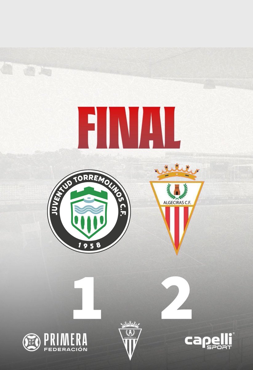 AlgecirasCF's tweet photo. 𝐅𝐈𝐍𝐀𝐋 | @JTorremolinosCF 1- @AlgecirasCF 2. 

¡𝐅𝐈𝐍𝐀𝐋!
¡𝐅𝐈𝐍𝐀𝐋!
¡𝐅𝐈𝐍𝐀𝐋!
¡𝐅𝐈𝐍𝐀𝐋!
¡𝐅𝐈𝐍𝐀𝐋!

😀 ¡Ya tenemos la primera alegría del curso, nos la merecíamos, 𝐟𝐚𝐦𝐢𝐥𝐢𝐚!

🤟 ¡VAMOOOOOOOS!

#TorremolinosAlgecirasCF https://t.co/5AOsEdkAH2