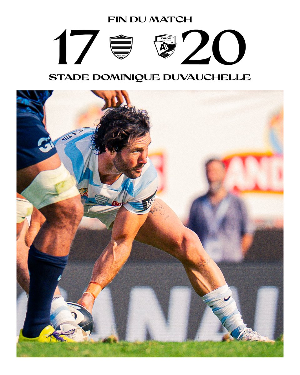 racing92's tweet photo. fin du match et défaite ❌
les ciel et blanc s'inclinent avec un point de bonus défensif
#R92AB https://t.co/glEY9RSkg1