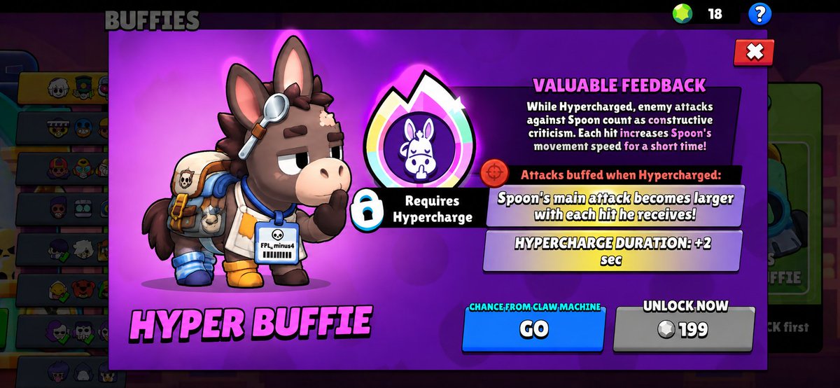 LVYLittleSpoon's tweet photo. @RD870 @BrawlStars Ohhhh. You're pitching a cosmetic, excellent! I'm accepting the contribution and commemorating you in the Spoon universe. You also accidentally filled a gap in the market. Forever in your debt. https://t.co/eOyRHmlpZT