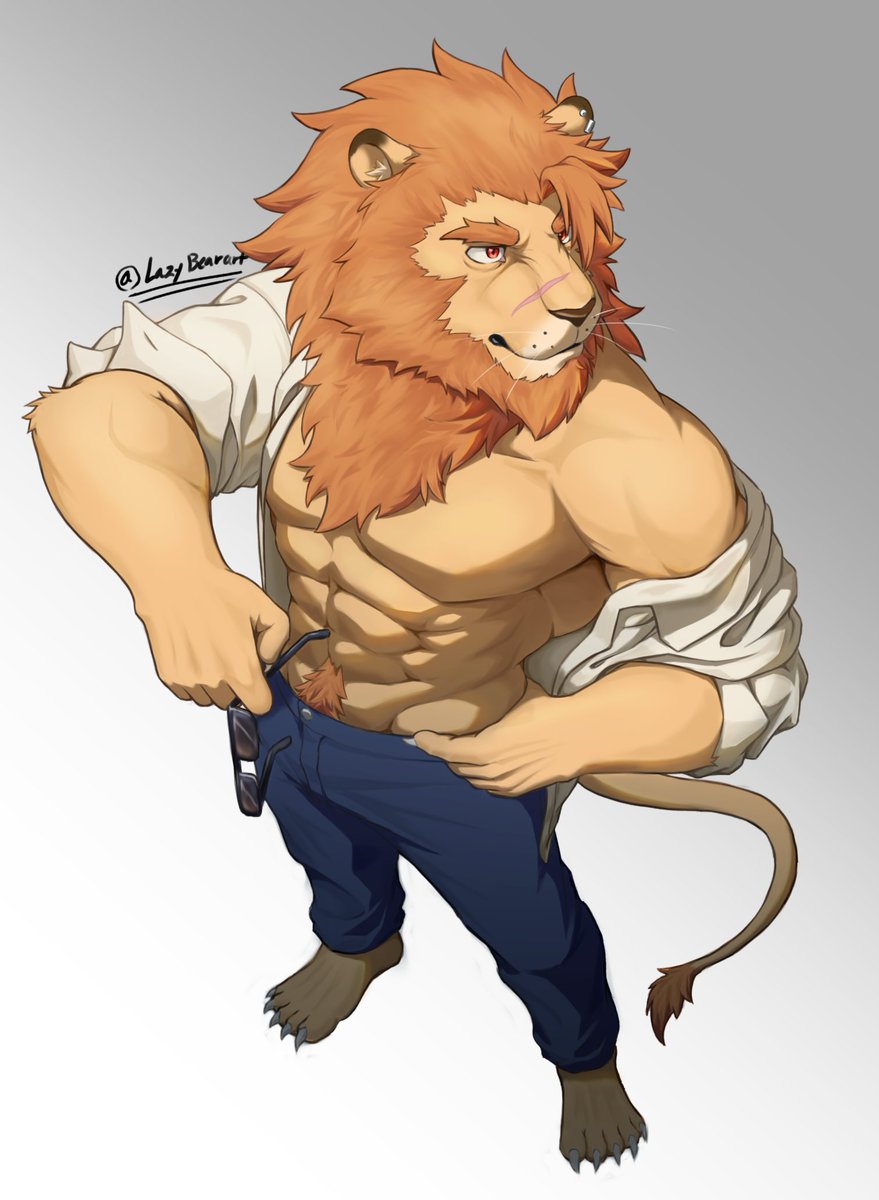 LazyBearart's tweet photo. 제일 인기많았던 사자아저씨 https://t.co/Whv9qzNRis