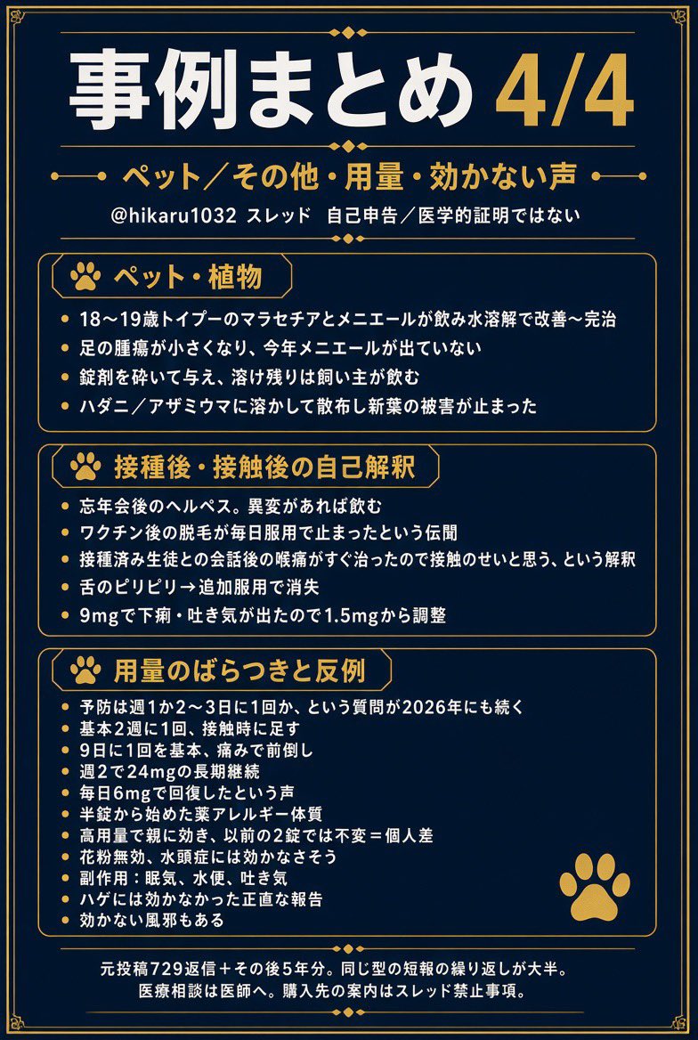 hikaru1032's tweet photo. ５年分のイベルメクチン体験談、この引用スレッドにどんな内容があるかをGrokにまとめてもらったよ。とにかく凄いです。皆さまのおかげです。沢山の体験談を教えていただきありがとうございます。

詳細確認は、スレッドを辿るか、ピンポイントならワードで抽出、Grokに探してもらっても良いかも。 https://t.co/f8BWxgcTnG