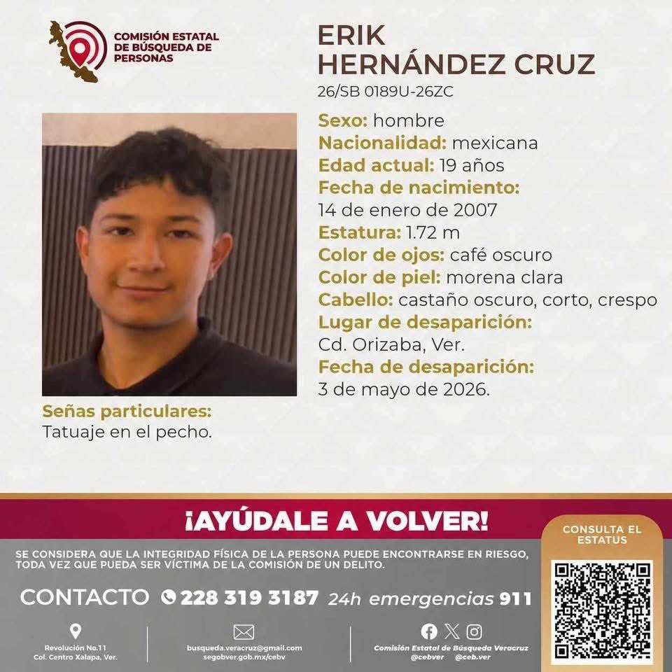 Patyhccz's tweet photo. @El_Universal_Mx #TeBuscamosErikHdzCruz https://t.co/E4nPXjyAGc