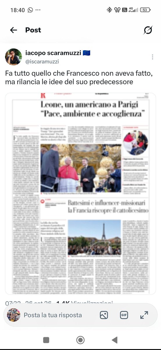 mcuart's tweet photo. @SimoPillon Eppure per qualcuno è Bergoglio Secondo. https://t.co/pKWHO6IgTR