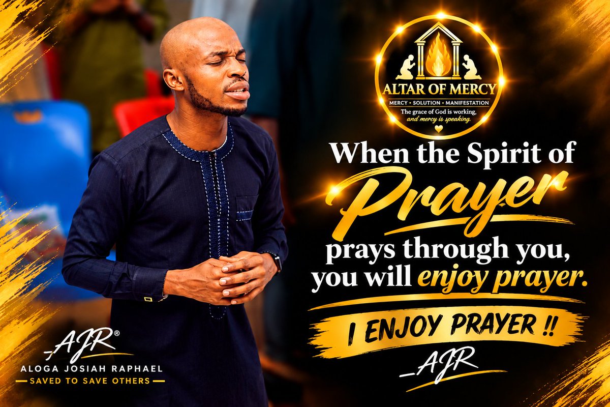 THEALTAROFMERCY's tweet photo. 🔥 I ENJOY PRAYER! 🔥

When the Spirit of prayer takes over, prayer is no longer a burden—it becomes a desire! 🙏🔥

Welcome to the ALTAR OF MERCY!

🔥 TIKTOK: Monday–Saturday | 9:00 AM WAT
🔥 WHATSAPP: Every Night | 12:00 AM WAT

Join us and let's build capacity together 💯🔥 https://t.co/WAr292m6KC