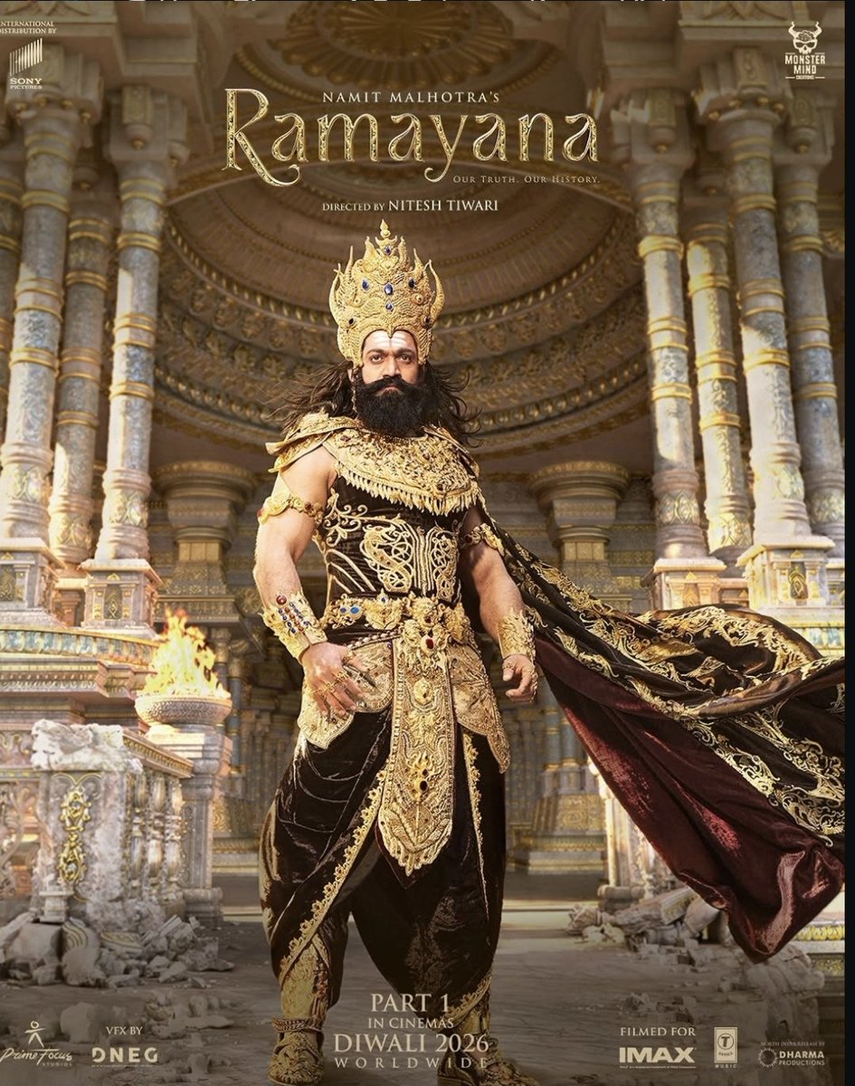 YashTrends's tweet photo. Ravana Official Poster 🔥🔥 

#Yash @TheNameIsYash 
#Ramayana https://t.co/KkNXyUr9sH