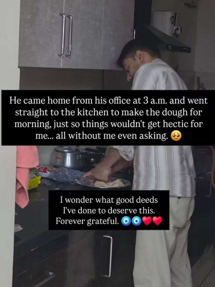 venom1s's tweet photo. Imagine returning home from work at 3 a.m. and still having to cook for yourself for the next day.

While your unemployed wife records a reel and posts it on Instagram.

Such shameless unemployed girls don't deserve marriage.

He should divorce her.

Also, girls in the comments were saying, "What a green flag." But if the genders were reversed, they would be calling it slavery.