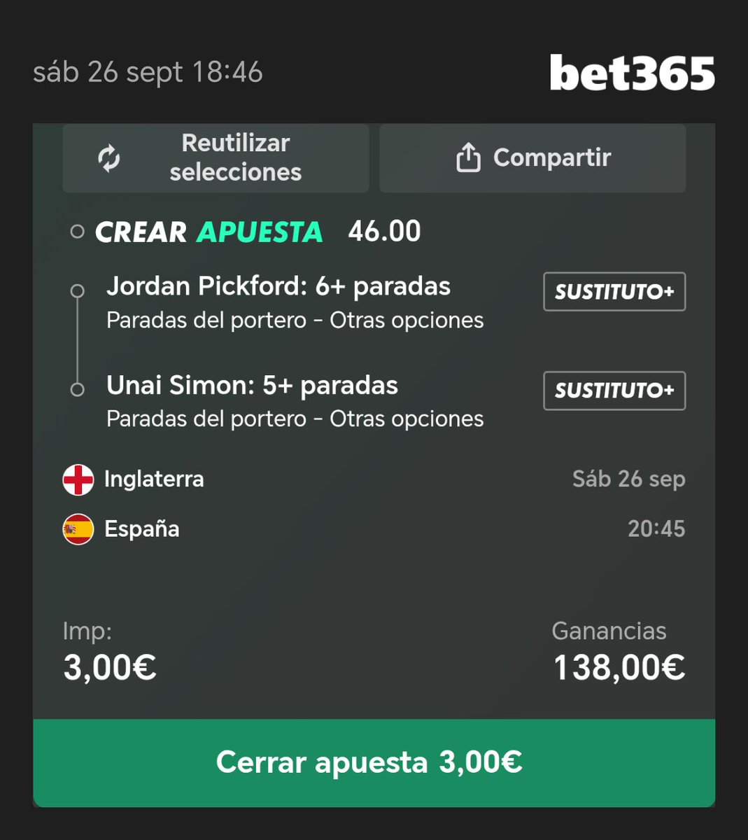 RetBet333's tweet photo. 2 selecciones con muchísima pólvora arriba y 2 porteros que se defienden bien.

Me encanta. https://t.co/URlwjnElRv
