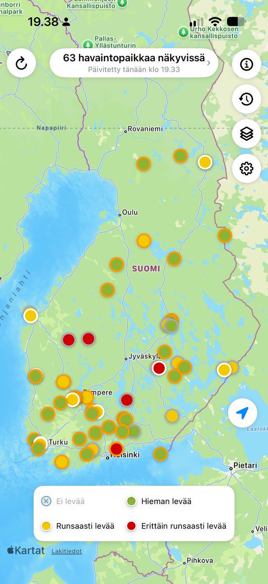 Edmanbuilds's tweet photo. Sinilevätilanne alkaa rauhoittua tältä vuodelta, mutta levää on vielä paikoin. 🌊

PS. Käy tsekkaamassa tekemäni ilmainen seurantasovellus, joka toimii niin iPhonella, iPadilla, Macilla kuin Apple Watchillakin. 😃

https://t.co/GXaVqAd9w4 https://t.co/wvheSTAeBF