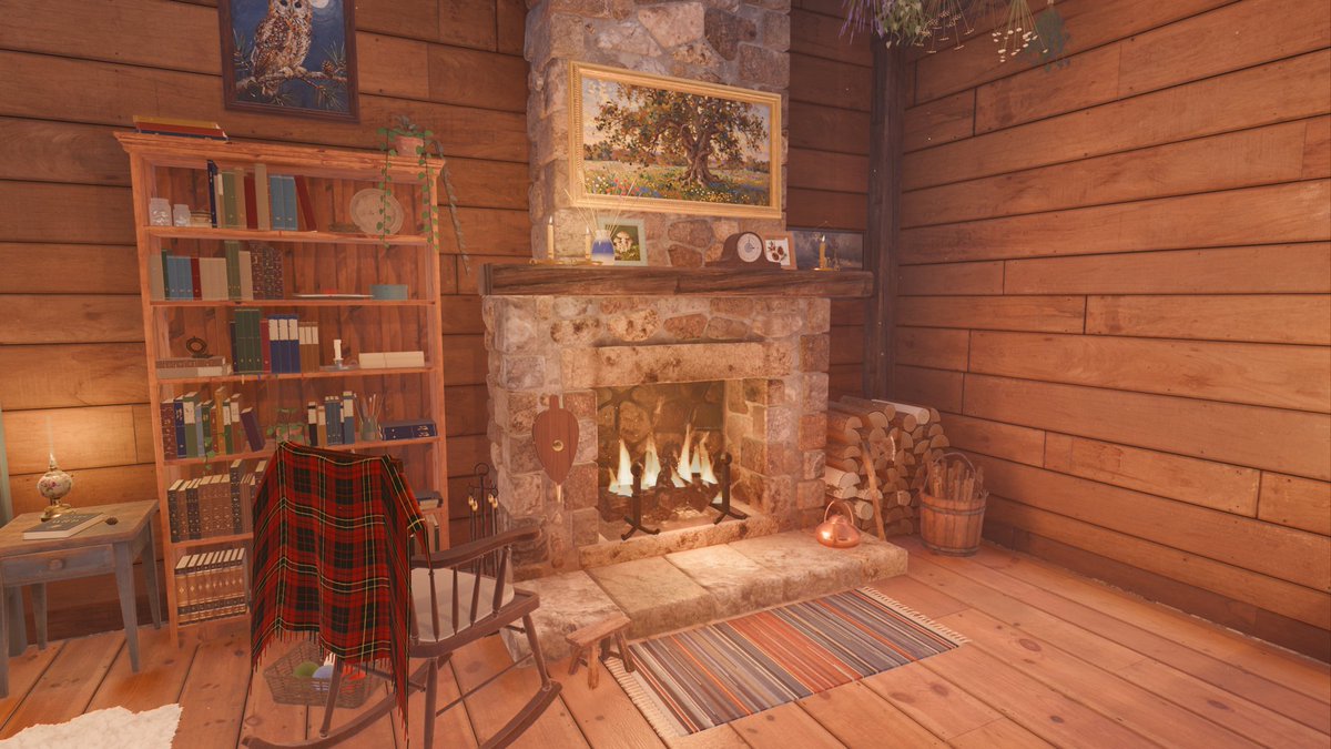 ScarsOfWild's tweet photo. This was the first cabin that I created. It was really small, and wanted something bigger. So i took it apart. But it's quite cozy isn't it? https://t.co/MKgrRlJHwK