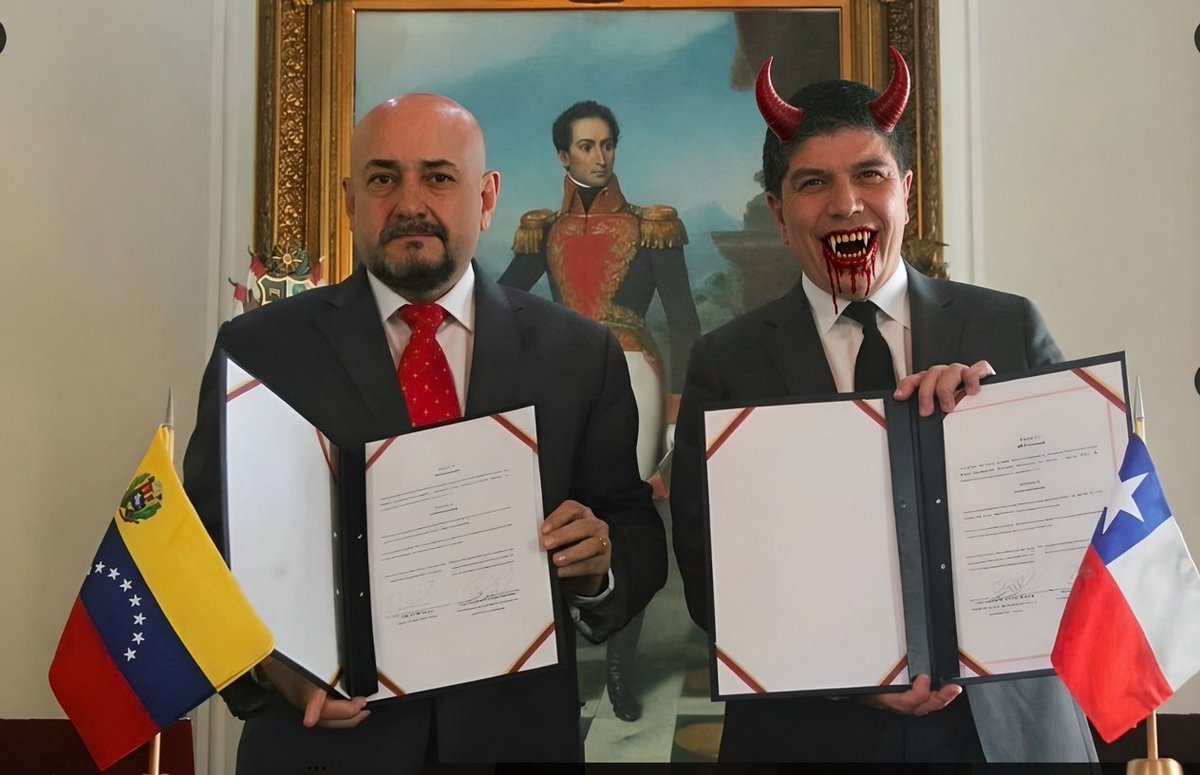 patriciolagom's tweet photo. Al mes siguiente de esta firma asesinaron en Santiago de Chile, a Ronald Ojeda - refugiado venezolano en nuestro país. https://t.co/QiPga46F32