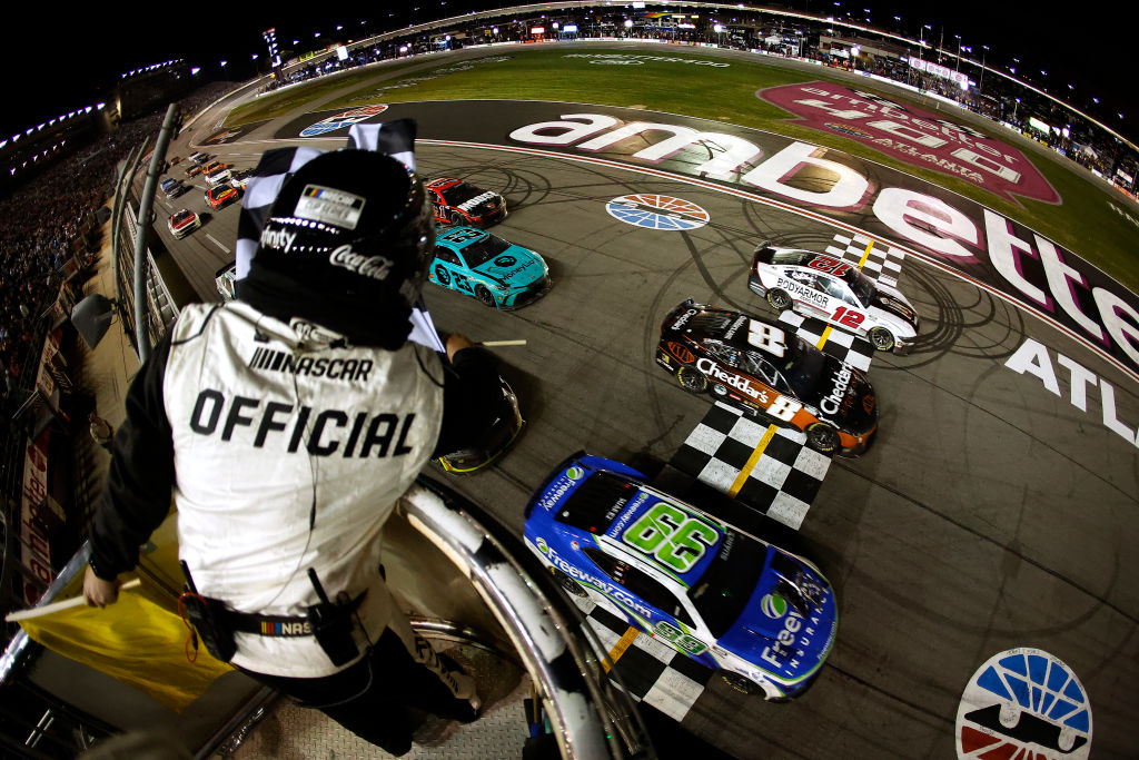 STaranto92's tweet photo. Closest finishes in the NASCAR Cup Series in-between F1's closest finishes in over two decades:

Kansas 2024 - .001
Darlington 2003 - .002
Talladega 2011 - .002
Atlanta 2024 - .003 (.007 back to third place)
2007 Pepsi 400 - .005
Talladega 2024 - .006
Talladega 2019 - .007
Talladega 2020 - .007
Rockingham 2004 - .010
2016 Daytona 500 - .010
Phoenix 2016 - .010
Talladega 2010 - .011
2020 Daytona 500 - .014
Homestead 2005 - .017
Talladega 2011 - .018
2007 Daytona 500 - .020

and so forth and so forth