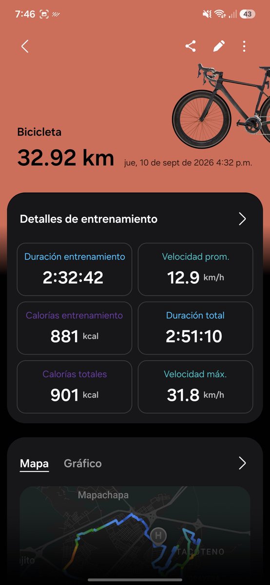 Andree_evil1's tweet photo. Los entrenamientos de este mes antes veía 30 km y decía que era mucho. 🤣🤣🤣🤣 hasta que vi cuanto hacen los ciclistas y DIARIO, el domingo toca FUT yo quiero que el dia tenga 36 horas. https://t.co/q4HjOvXApw