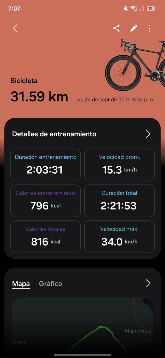 Andree_evil1's tweet photo. Los entrenamientos de este mes antes veía 30 km y decía que era mucho. 🤣🤣🤣🤣 hasta que vi cuanto hacen los ciclistas y DIARIO, el domingo toca FUT yo quiero que el dia tenga 36 horas. https://t.co/q4HjOvXApw