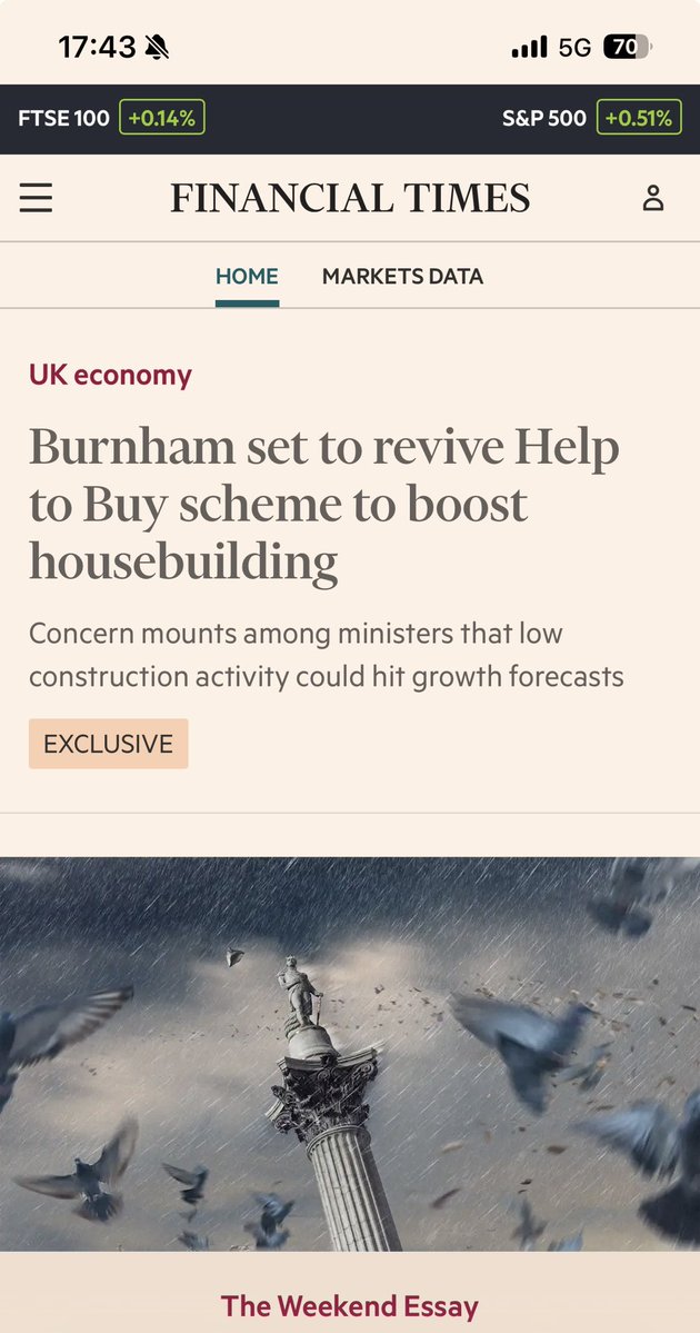 PickardJE's tweet photo. Burnham has just confirmed our FT scoop from 4pm about the return of Help to Buy https://t.co/RqAZpShECM
