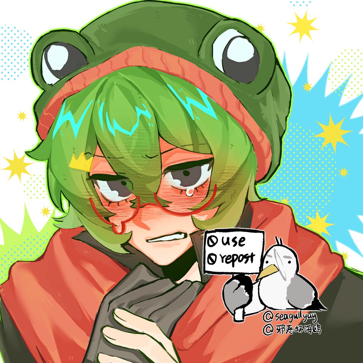 seagullyuy's tweet photo. 还是付费的委托。!commission!
p3是甲方大人的梦女向稿件，请不要代入你自己，不要使用。!单纯欣赏就好了><
#frox #蛙骨 #yumeship https://t.co/fi80kedDP9