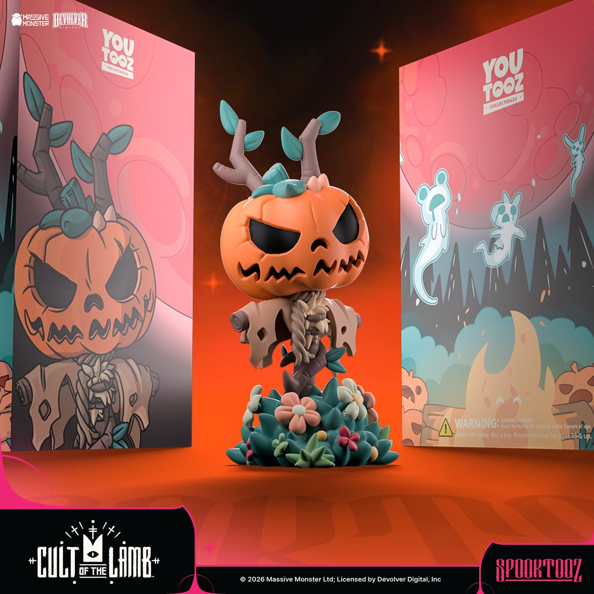 youtooz's tweet photo. what is that growing from the ground?! 🎃🐑

blood-moon pumpkin releases for spooktooz on oct 1st at 3pm est 🐐 @cultofthelamb https://t.co/4gwcbwni1N