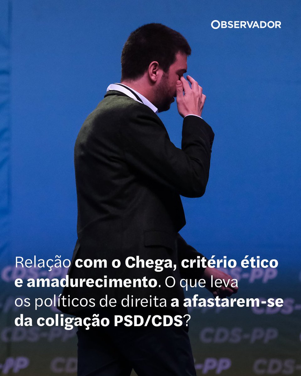 observadorpt's tweet photo. Filipe Lobo D'Ávila, João Maria Jonet e Francisco Rodrigues dos Santos afastaram-se de PSD e CDS quando a direita regressou ao poder. A liderança de Montenegro não explica tudo.

Saiba mais através do link nos comentários

(📸 Rui Oliveira/Observador)

#PSD #CDS #Governo #Direita #Chega #Política