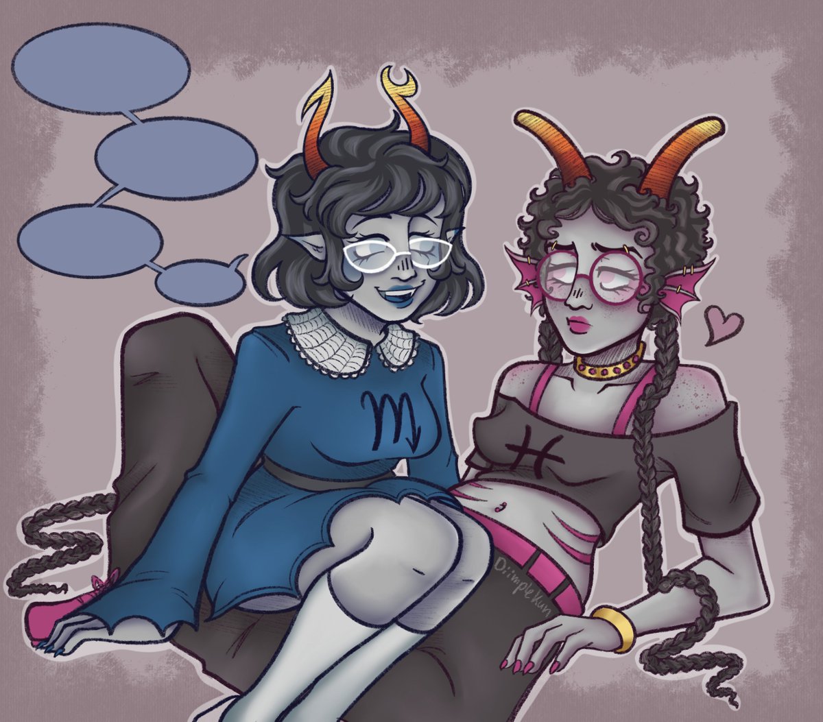 diimplekun's tweet photo. #Les8ifins is so criminally underrated. My favorite yuri ever #Homestuck #AraneaSerket #MeenahPeixes https://t.co/0wvVc0aLvb