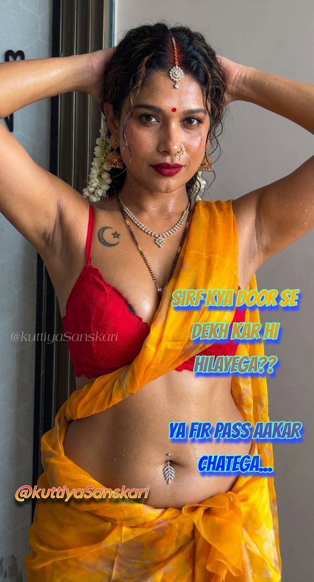 kuttiyaSanskari's tweet photo. Tum Nam#rd ho toh kya hua baby... Pass aake chaat toh sakte hi hona!!🧡😘

#cucklife #cuckold #sanskari #housewife https://t.co/wGodVX4bnM