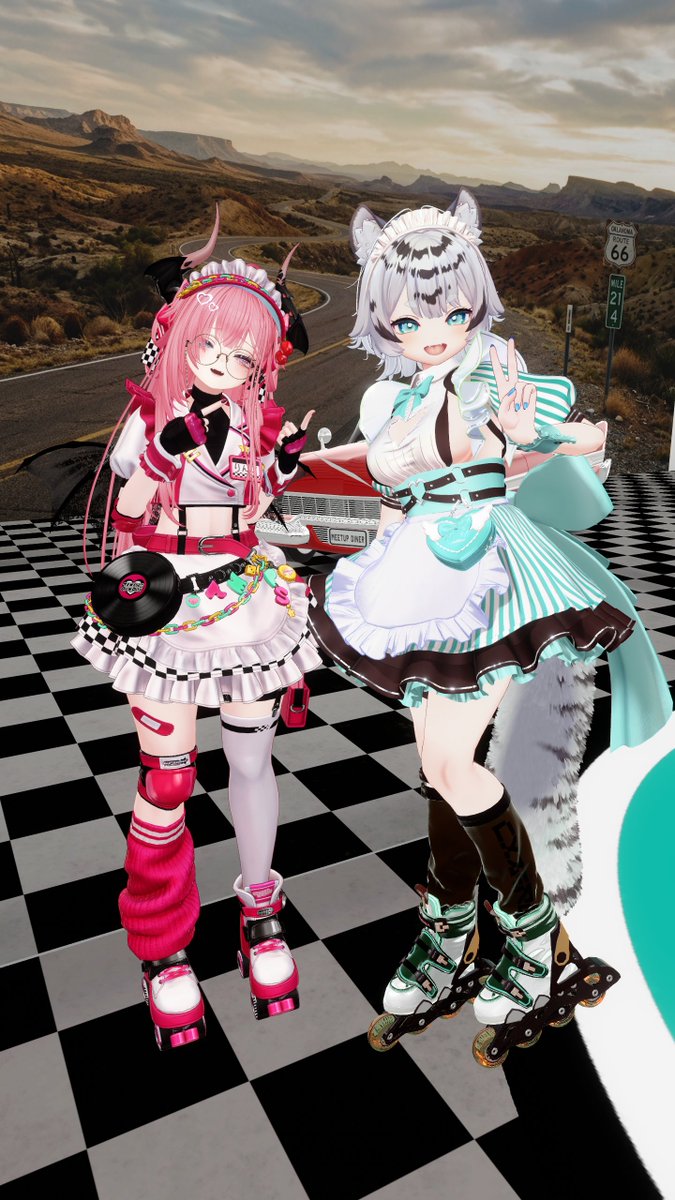 Endlessinunade's tweet photo. おじゃましました！ダイナーウェイトレスはかわいい！
＃ダイナー改変集会 https://t.co/ie1NogxDL3