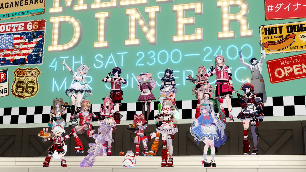 Endlessinunade's tweet photo. おじゃましました！ダイナーウェイトレスはかわいい！
＃ダイナー改変集会 https://t.co/ie1NogxDL3